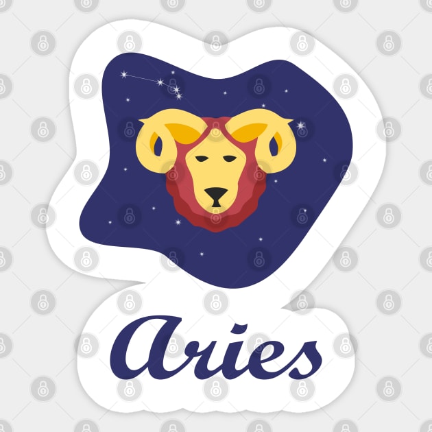 Aries Zodiac Sign Constellation Sky Sticker by zadaID